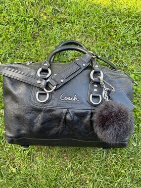 Y2K Coach Ashley Black Leather Satchel
